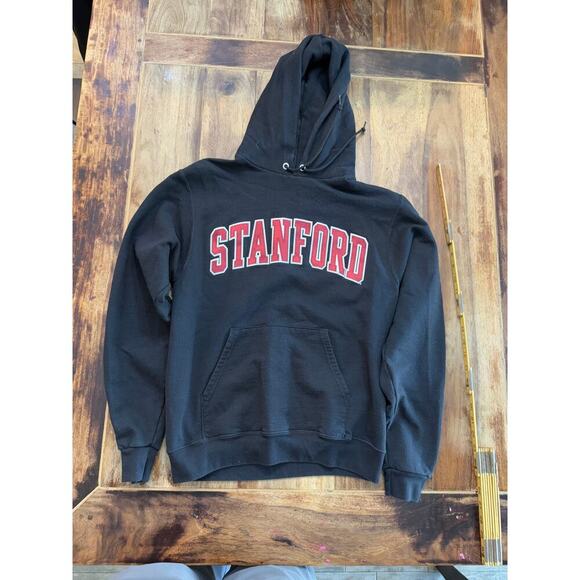 Champion Men’s Black Stanford Double Layer Tackle Twill Fleece Hoodie Size Small - Picture 1 of 4